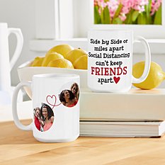 Miles Apart Social Distancing Photo Mug